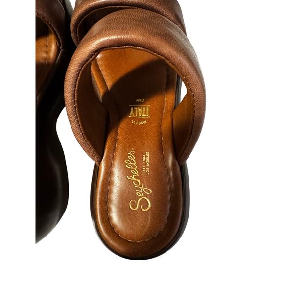 Seychelles Made in Italy Troublemaker Platform Sandals S(6) Brown 3" Rise - Picture 6 of 8